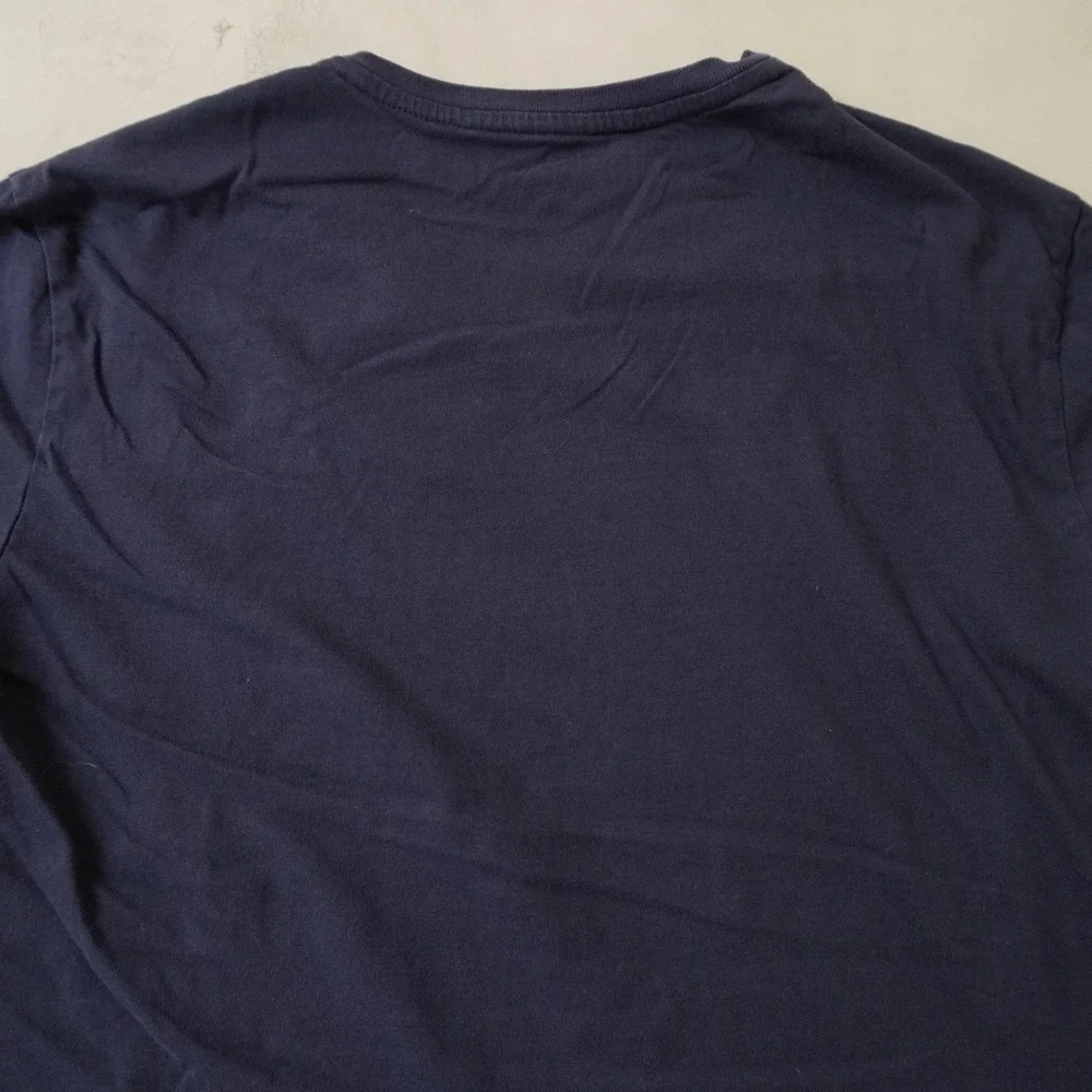 Polo Ralph Lauren T-Shirt Small Mens Navy Blue V-Neck Red Pony Logo Short Sleeve